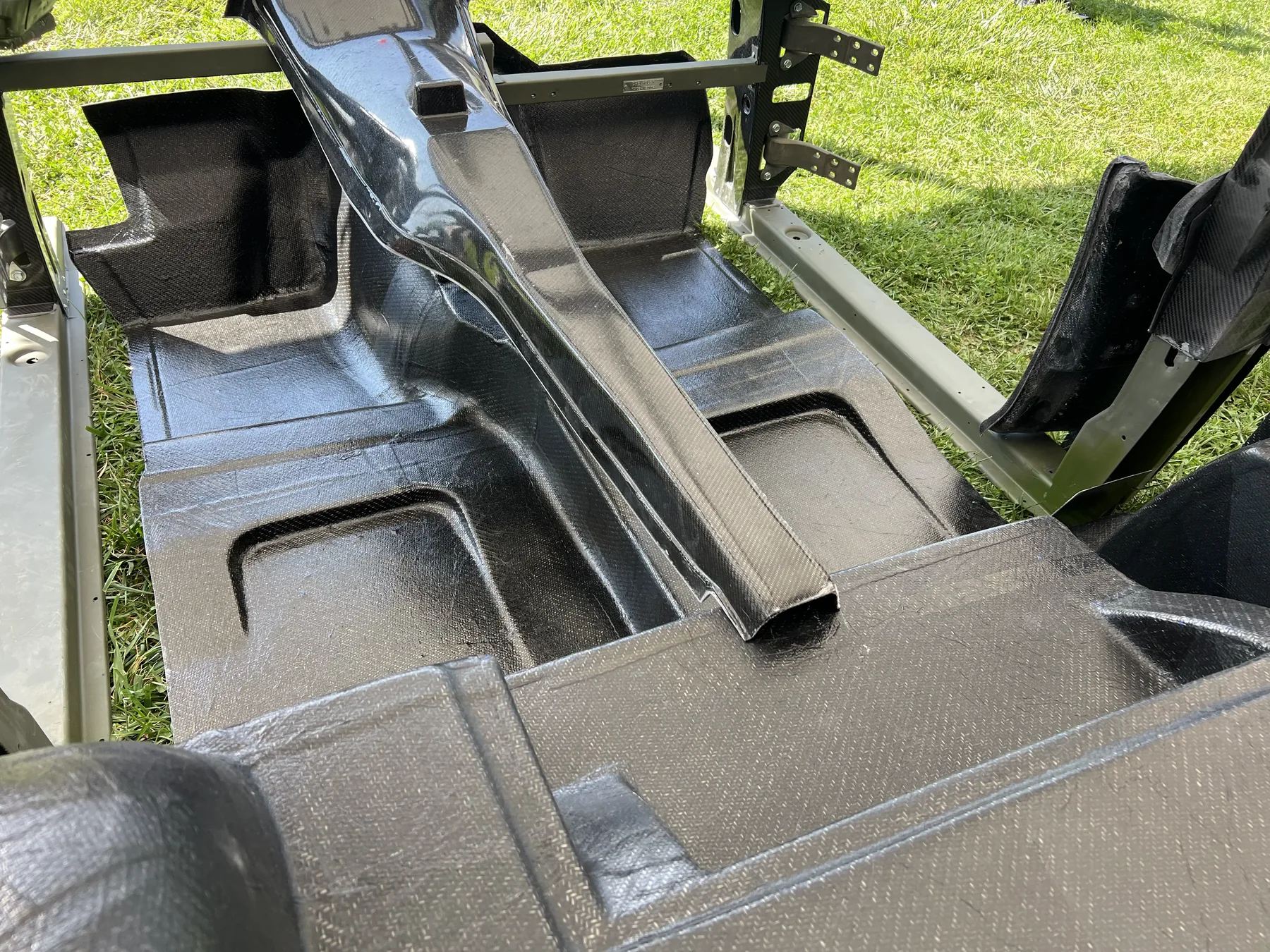 Corvette interior tub and transmission-tunnel detail.
